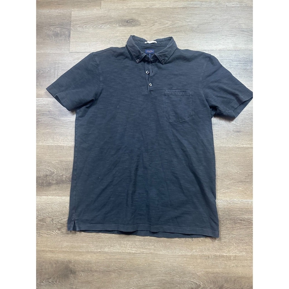 GoodMan Short Sleeve Polo Men's M Black Collared Casual‎ Pocket Tee Preppy